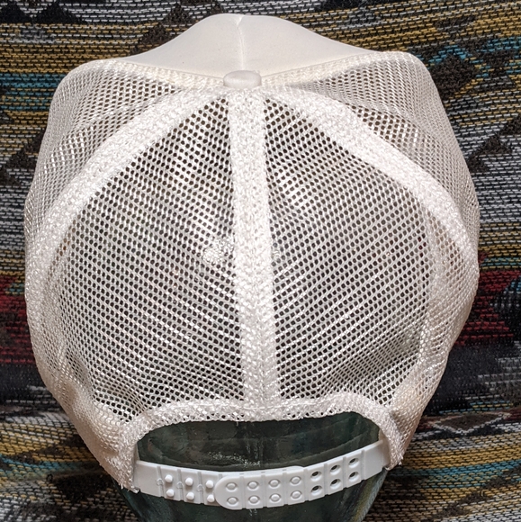 Vintage 80s Keep The Idaho Dream White Foam Mesh Trucker Snapback. Cleaned - Picture 4 of 4